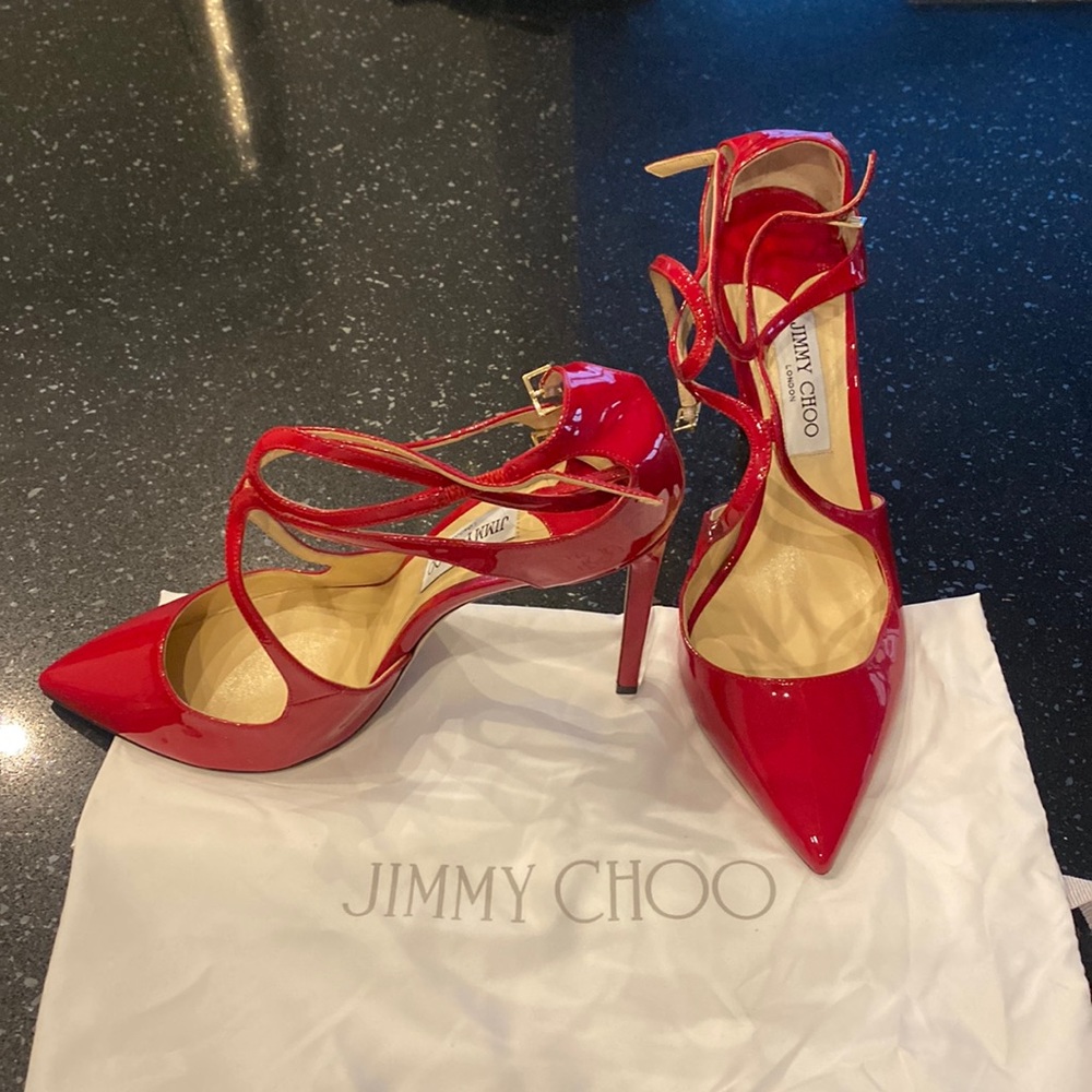 Red. Jimmy choo shoes